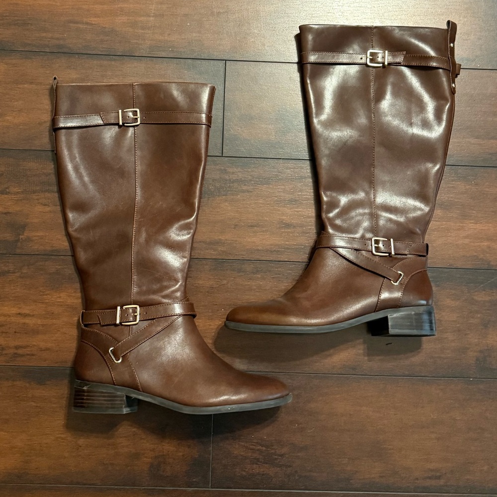 Essex Lane Brown Knee-High Riding Boots